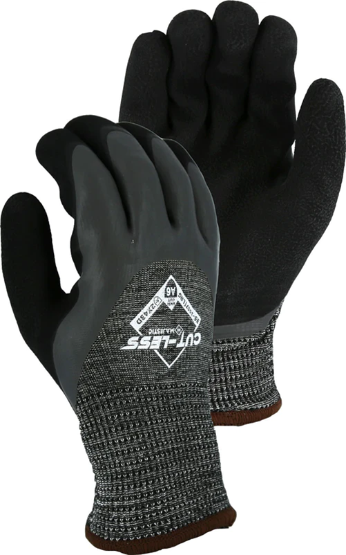 Majestic® 35-1587 Cut-Less KorPlex 3/4 Foam Latex Coated Winter A6 Cut Gloves 